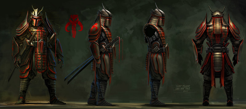 Illustration for article titled Samurai Star Wars characters, out of a movie too awesome to exist